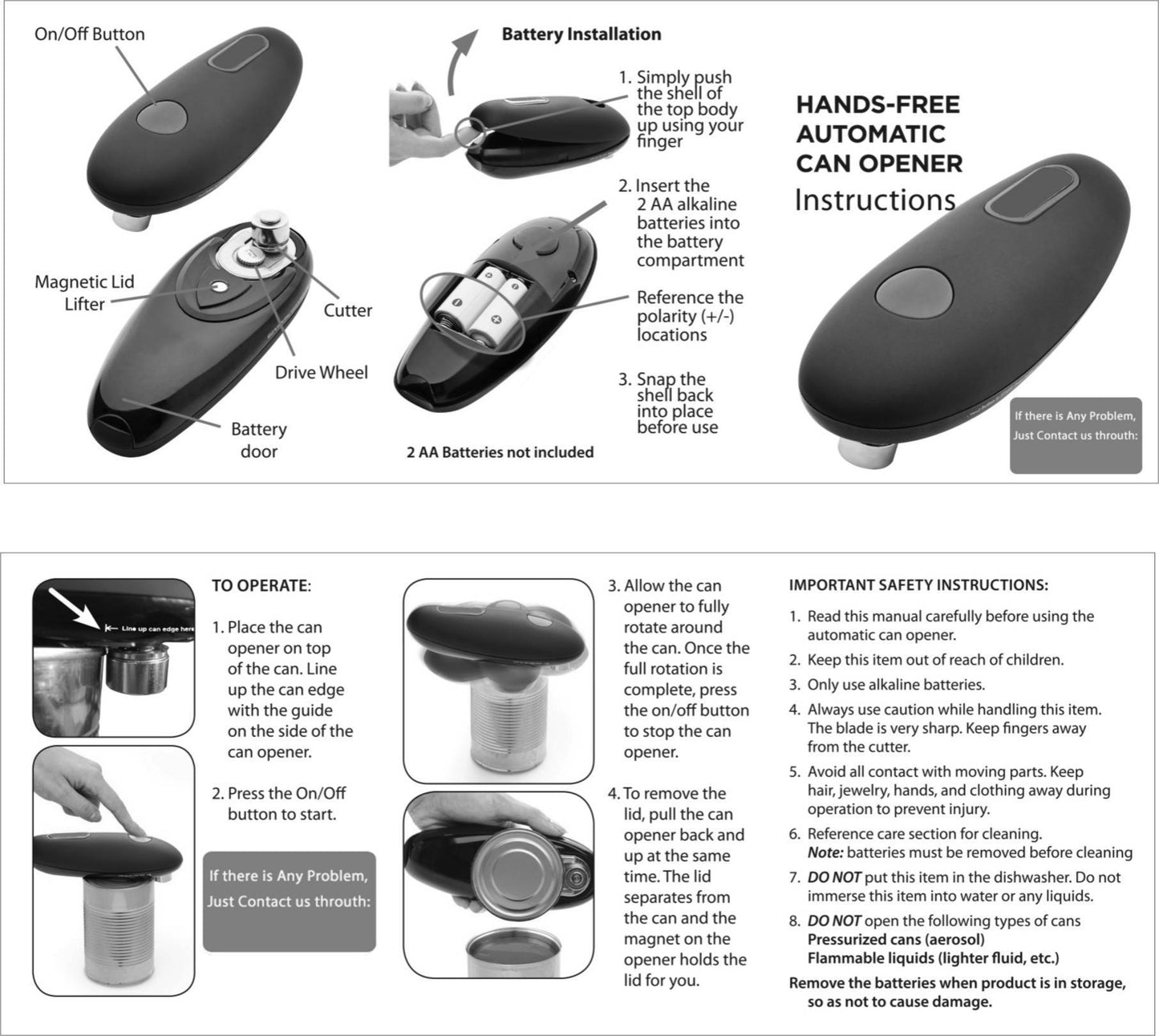 Electric One-Touch Can Opener