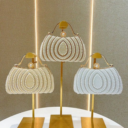 Pearl Diamond Shoulder Handbag